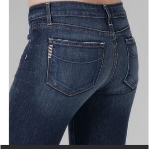 Paige Premium Denim Montecito Curvy Bootcut Flare Jeans Floral Dark Wash USA 28